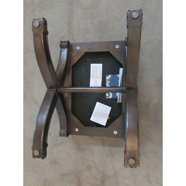 Ethan Allen Carved Mahogany X Base Vanity Bench Chairish