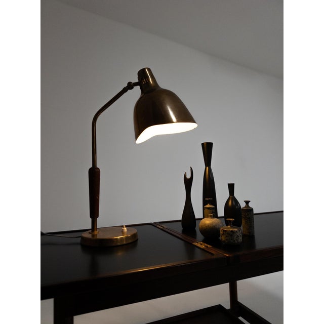 Model 2790 Table Lamp by Carl-Axel Acking for Bröderna Malmströms Metallvarufabrik, Sweden, 1950s For Sale - Image 9 of 14