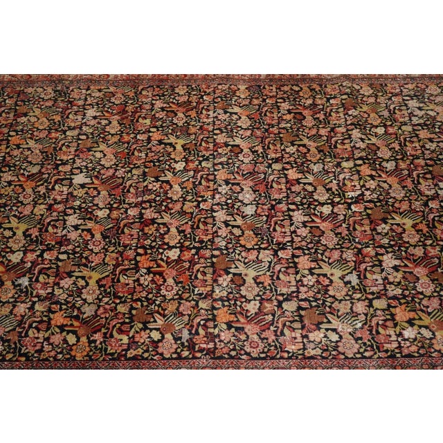 19th Century Antique Farahan Rug 3'11'' X 6'3'' For Sale - Image 5 of 11