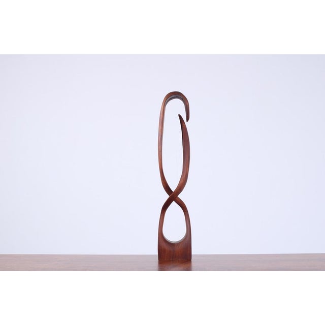 Abstract Biomorphic Sculpture in Teak, 1970s For Sale - Image 4 of 18