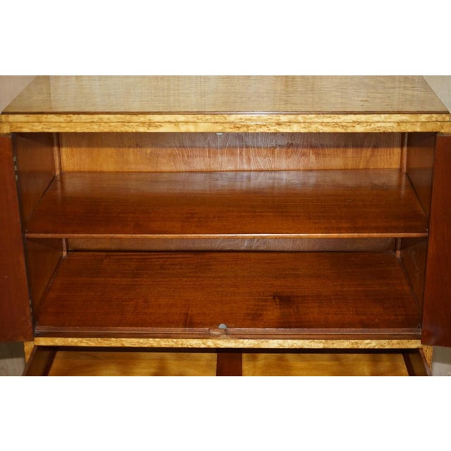 Art Deco Burr Maple Housekeepers Linen Cupboard For Sale - Image 17 of 18