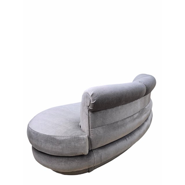 Mid 20th Century MCM Attributed to Adrian Pearsall Kidney Shape Cloud Sofa Newly Reupholstered For Sale - Image 5 of 12