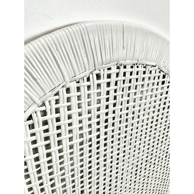 Late 20th Century Vintage Arched Woven Rattan Twin Headboards- A Pair For Sale - Image 5 of 10