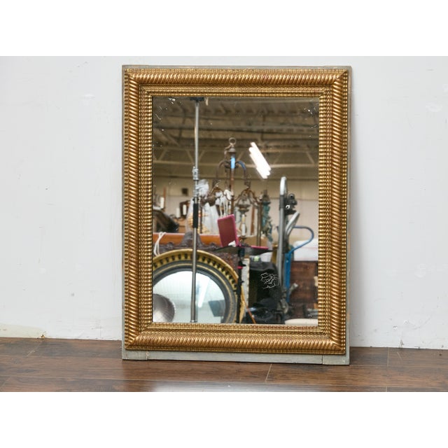 Early 20th Century French Carved Giltwood Mirror with Light Painted Wood Surround, circa 1920 For Sale - Image 5 of 12