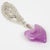 Christian Lacroix Christian Lacroix Silvered Metal Necklace with Lavender Resin Heart Pendant For Sale - Image 4 of 11