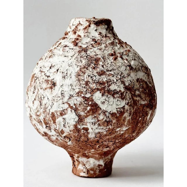 Terracotta Moon Jar No 19 by Elena Vasilantonaki Unique Dimensions: ⌀ 13.5 x H 16 cm (Dimensions may vary) Materials:...