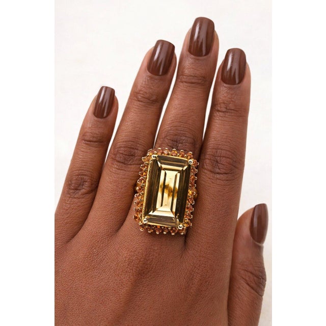 Bochic “Capri” Vintage Citrine & Lemon Quartz — 18K Gold & Silver, Circa 1990 For Sale - Image 9 of 12