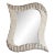 Large Vintage Post Modern Wavy Mactan Stone Mirror For Sale
