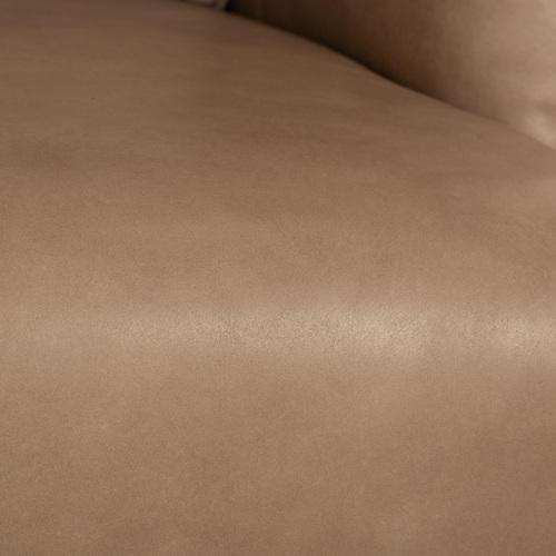 Set of Brown Leather Matheo Armchair with Pouf from Signet For Sale - Image 4 of 14