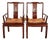Antique Chinese Carved Rosewood Armchairs With Mother of Pearl Inlay, Circa 1890s For Sale