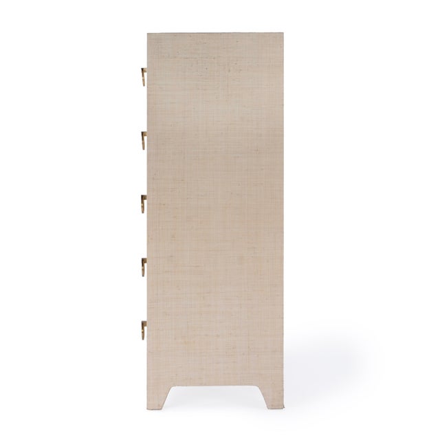 Bar Harbor 32 in. W Rectangular Raffia 5 Drawer Dresser, Natural Raffia For Sale In Chicago - Image 6 of 9