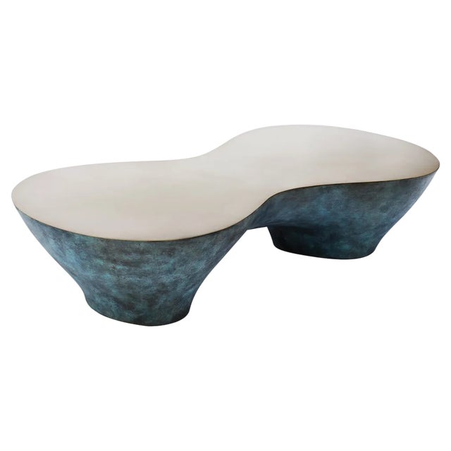 Green Gold Tombos Coffee Table by Stefan Leo For Sale