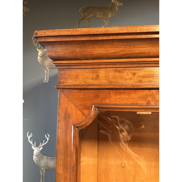 Wood Large English Bookcase in Mahogany For Sale - Image 7 of 16