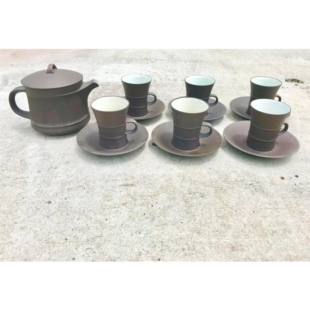 MidCentury Modern Dansk Quistgaard Brown Flamestone Tea Set 13