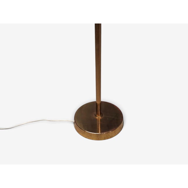 1960s Bergboms, Swedish Modern, Floor Lamp, Brass, Fabric For Sale - Image 12 of 13