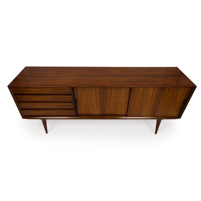 Vintage Danish Mid-Century Omann Jun Møbelfabrik Model 18 Rosewood Credenza 1960s For Sale - Image 9 of 11