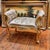 1990s Rococo Tufted Bench – Light Gray Upholstery With Gold Leaf Frame For Sale - Image 4 of 4
