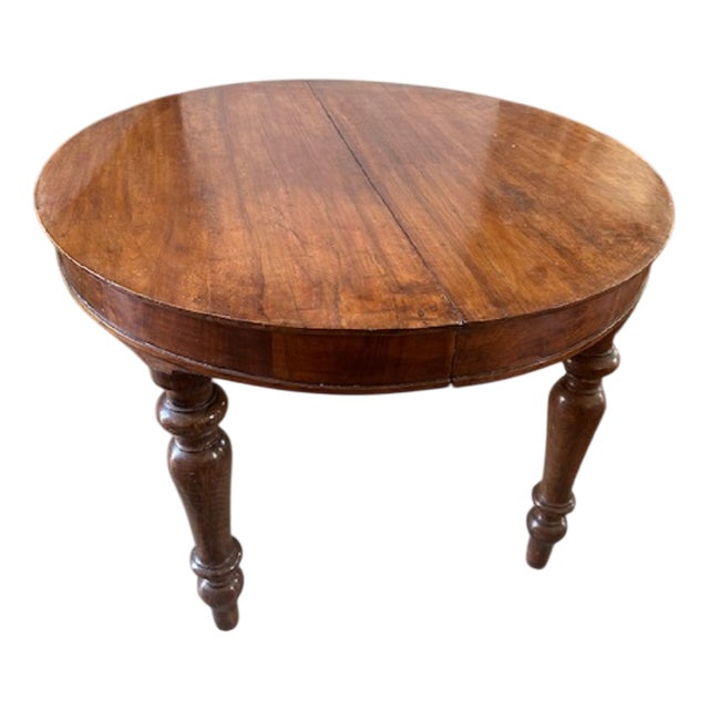 Louis Philippe Extendable Round Dining Table For Sale