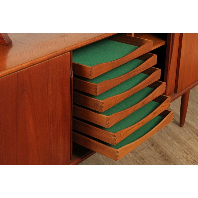 Mid-Century Modern Danish Modern Teak Sideboard Cabinet For Sale - Image 3 of 12