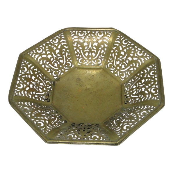 Art Nouveau Style Openwork Bowl, Belgium, 1950s For Sale