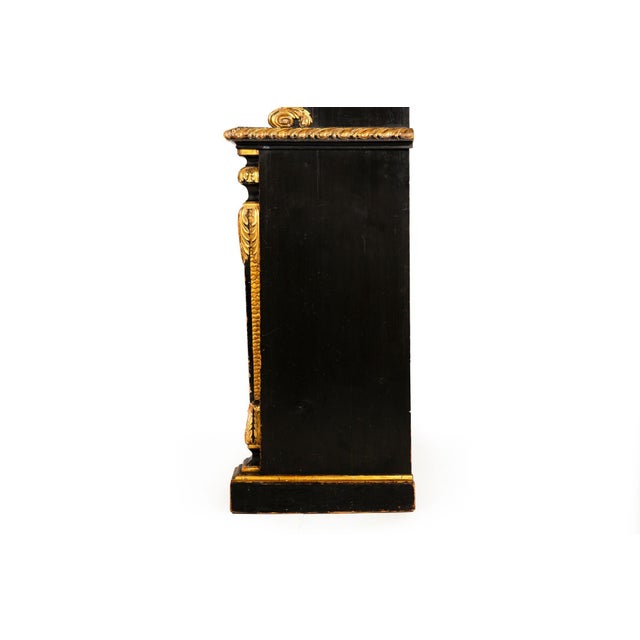 Regency Period Black and Gilt Painted Bookcase Cabinet, 19th Century For Sale - Image 9 of 18