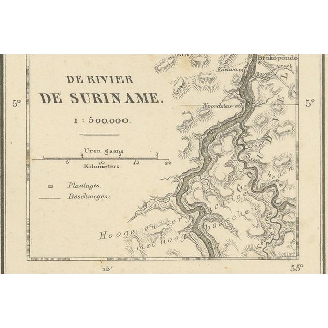 Gold Antique Map of Dutch Colonies in the Caribbean and Suriname by Dornseiffen, 1884 For Sale - Image 8 of 15