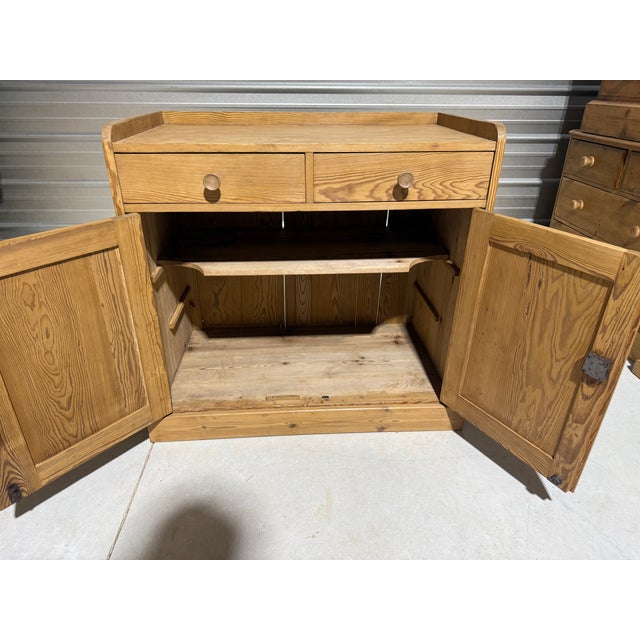 Brown Antique Pine Sideboard / Cupboard From England For Sale - Image 8 of 18