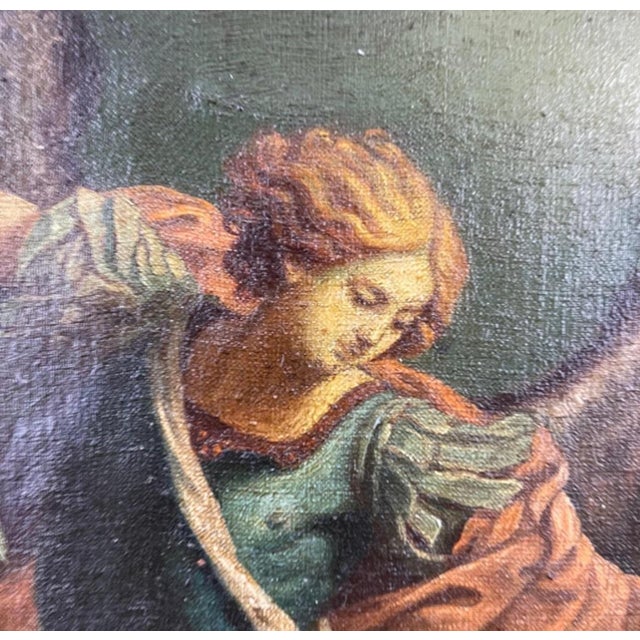 After Guido Reni, "The Archangel Michael Defeating Satan" Oil on Canvas Painting