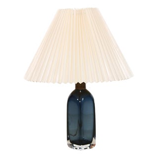 Blue Crystal Table Lamp by Carl Fagerlund for Orrefors, 1960s For Sale
