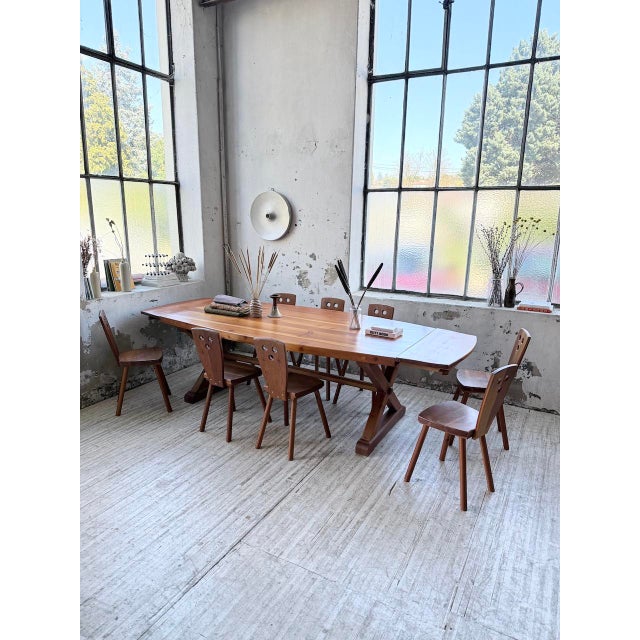 Table and Chairs Set by Malmvall, 1950s, Set of 9 For Sale - Image 3 of 18