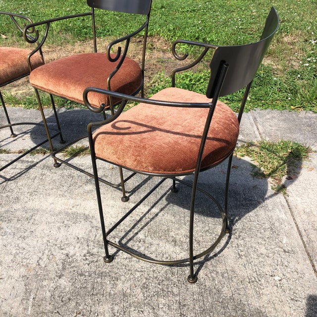 Swaim Bar Stools, Vintage Swaim Klismos Patinated Solid Brass Bar Stools Set Of 3 Chairish
