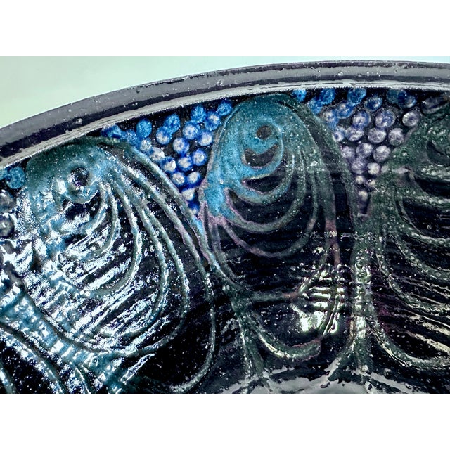 Large Studio Ceramic Art Bowls with Modernist Decor, Germany, 1960s, Set of 2 For Sale - Image 6 of 18