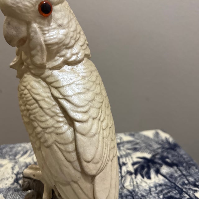 Ceramic Ceramic Cockatoo Figurine For Sale - Image 7 of 9