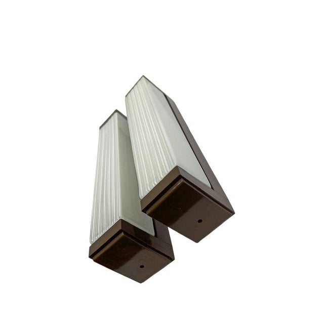 Mid-Century Textured Glass Wall Lights from Herda, 1960s, Set of 2 For Sale - Image 14 of 18