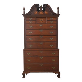 Antique 18th Century Cherry Chest on Chest Highboy For Sale