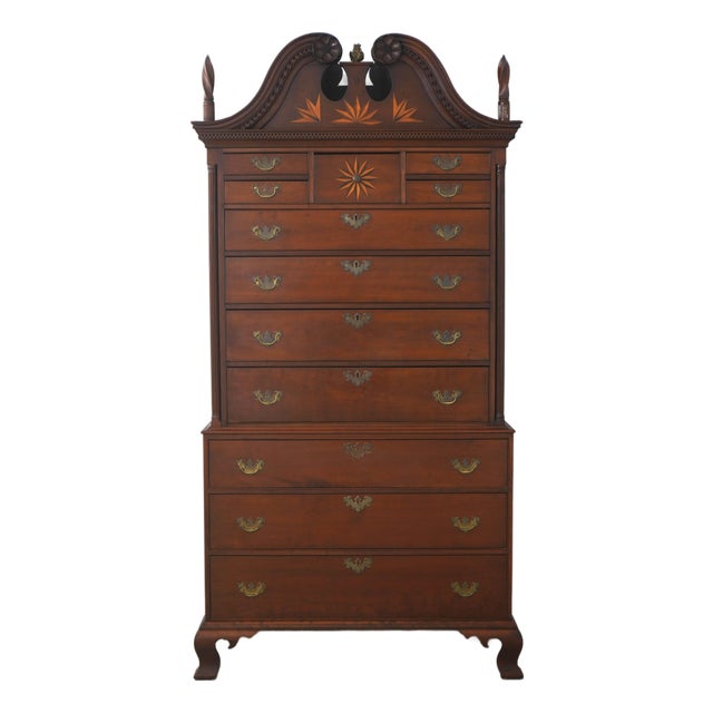 Antique 18th Century Cherry Chest on Chest Highboy For Sale