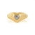 Gypsy Set 0.61ct Heart Cut Diamond Pinky Ring Size 8 in 14k Solid Yellow Gold For Sale - Image 4 of 17