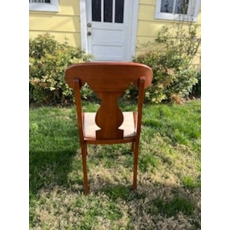 Henkel Harris Set of 6 Mid 20th Century Regency Solid Cherry Dining Chairs Attributed to Henkel Harris For Sale - Image 4 of 10