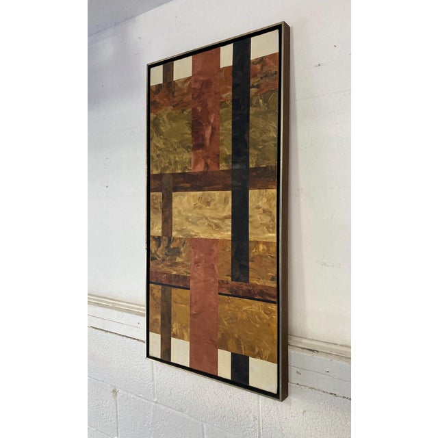 Mid-Century Modern Vintage Mid Century Modern Original Oil Painting For Sale - Image 3 of 6