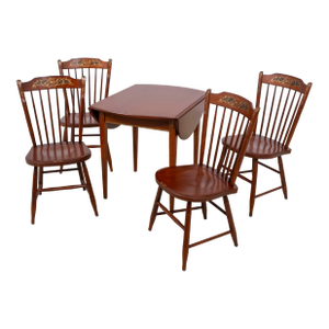 Hitchcock Stenciled Maple Table + 4 Chairs