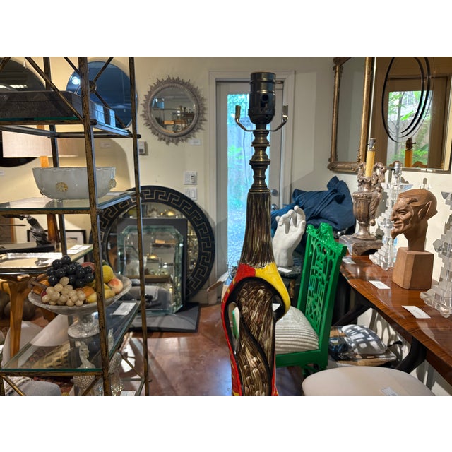 Metal 1960s Italian Modern Ceramic and Marble Floor Lamp For Sale - Image 7 of 18