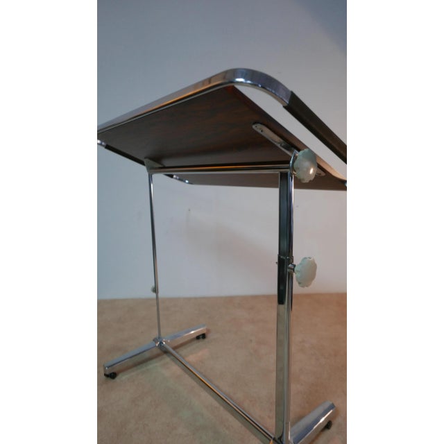 Vintage German Rosewood Chrome Trolley from Bremshey & Co., 1970s For Sale - Image 4 of 11