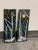 Abstract Winter Landscape Glass Wall Art Panels, Set of Two For Sale In San Francisco - Image 6 of 12