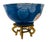 1980s Vintage Japanese Ryusen Cobalt Blue Relief Porcelain Turnip Bowl For Sale - Image 5 of 13