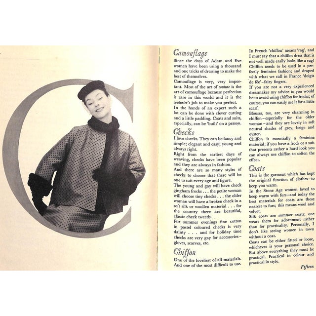 White "Christian Dior's Little Dictionary of Fashion: A Guide to Dress Sense for Every Woman" 1954 Dior, Christian For Sale - Image 8 of 11