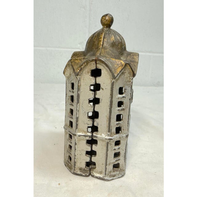 1910s Antique a.c. Williams Cast Iron Domed Coin Still Bank Made in 1900-20 Nice Paint For Sale - Image 5 of 9