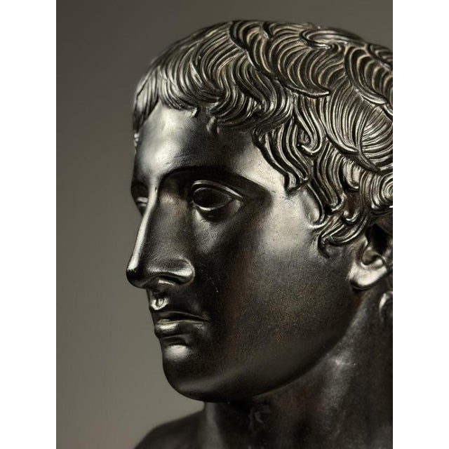 Greek Style Bust of Doryphoros, Late 20th Century, Gypsum For Sale - Image 10 of 18