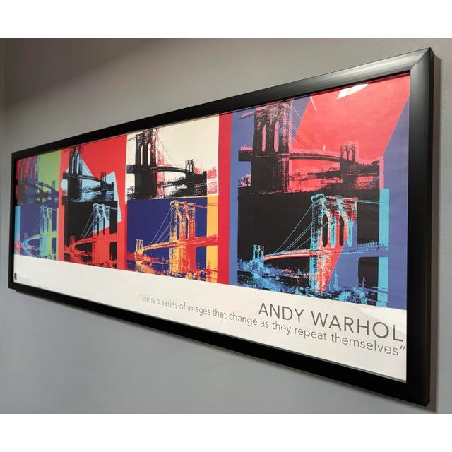 American Andy Warhol Foundation “Brooklyn Bridge” Framed Limited Edition Poster Print For Sale - Image 3 of 6