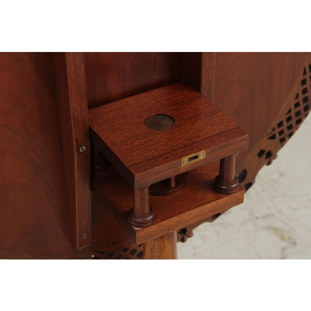 English Vintage Revolving Mahogany Pie Crust Tilt Top Table For Sale - Image 11 of 18