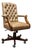 English Brown Chesterfield Office Chair For Sale